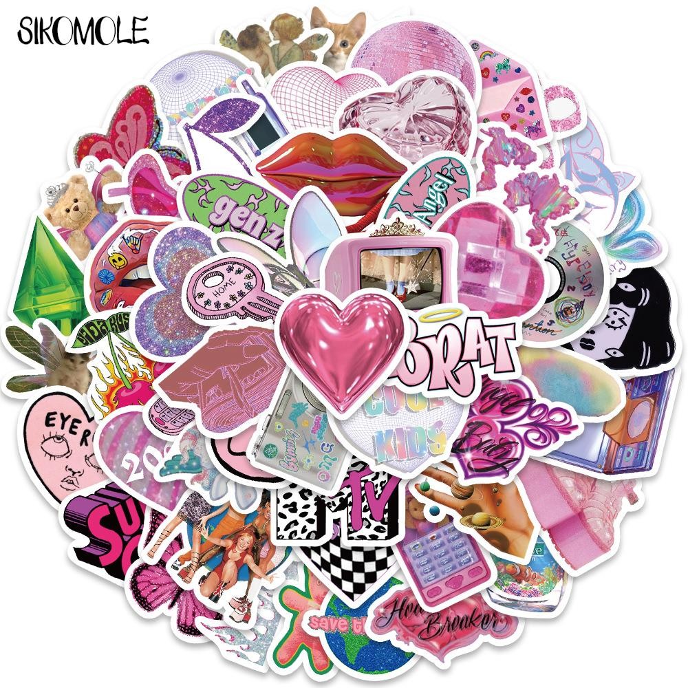 

10/30/58PCS Vintage Leopard Love Y2k Stickers Art Aesthetic DIY Motorcycle Travel Luggage Guitar Skateboard 2000s Sticker Decals