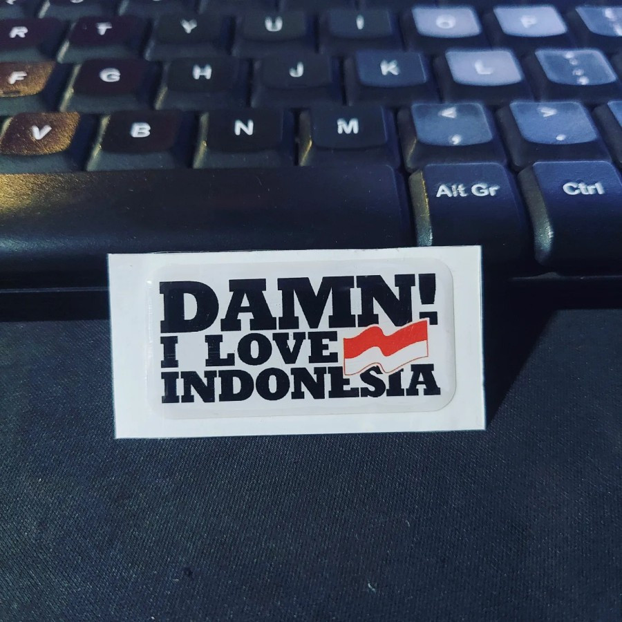 

Sticker Timbul Resin I LOVE INDONESIA Lycal 3D Logo Kecil Satuan