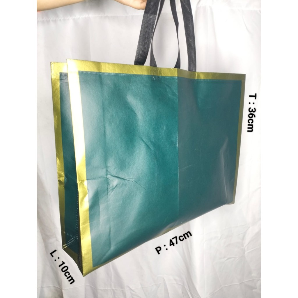 

5 PCS GOODIE BAG SPUNBOD A17 L 47X10X36 GREEN LIS SAMPING