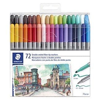

DOUBLE ENDEDE FIBER TIP PENS 3200 72C STAEDLER/SPIDOL 621265710