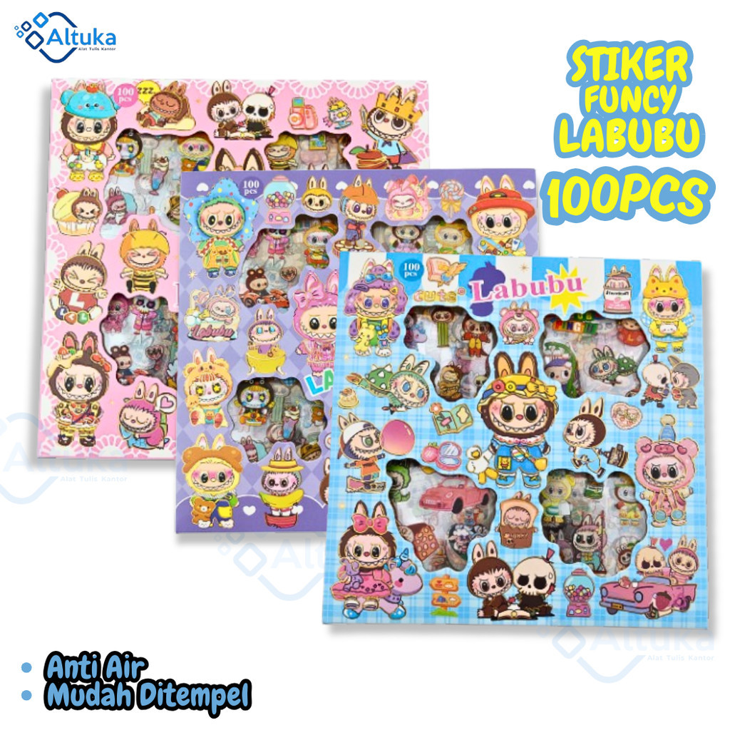 

(100pcs) Stiker Kotak LABUBU Series / Stiker Anak Funcy Karakter / Stiker Lucu