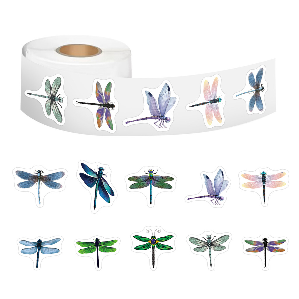 

100-500pcs Beautiful Dragonfly Stickers for Notebook Stationery Scrapbook Sticker Aesthetic Scrapbook Material Craft Supplies