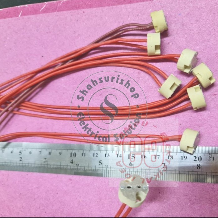 FITTING MR 16 MR16 KABEL MERAH DUDUKAN LAMPU TANCEP 20 CM HIGH QUALITY Murah Berkwalitas
