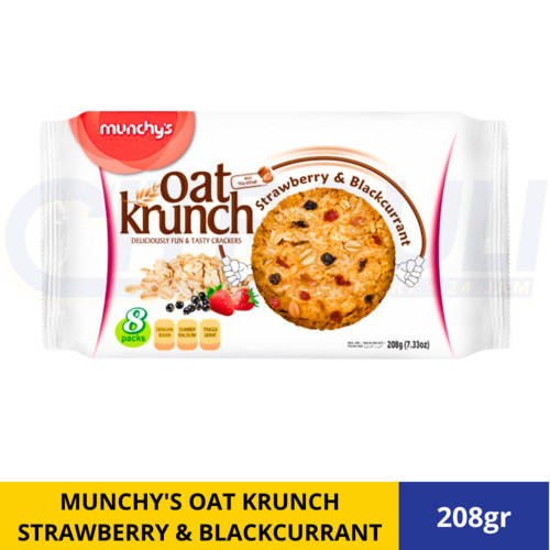 

MUNCHY'S OAT KRUNCH STRAWBERRY & BLACKCURRANT 208gr