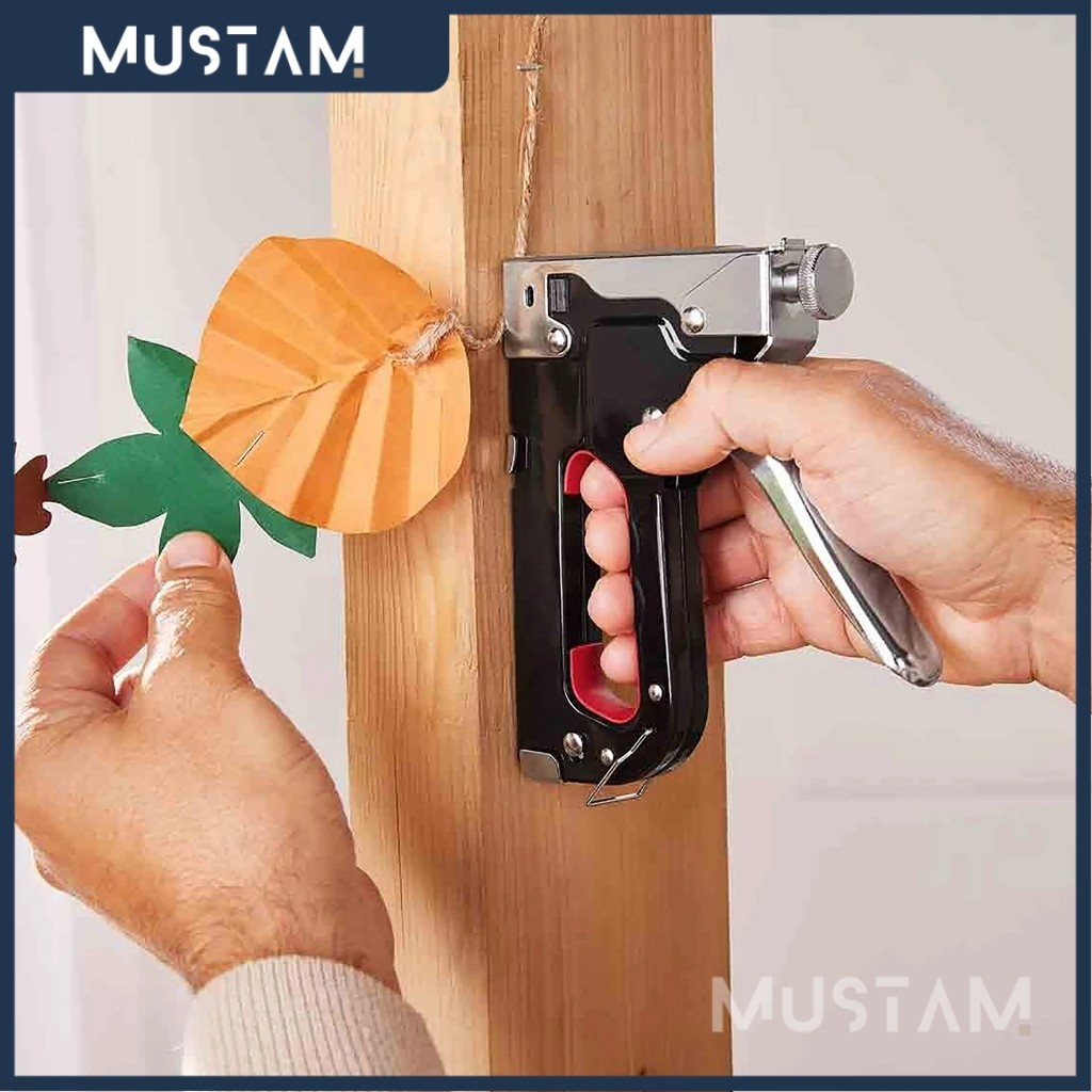 

Stapler Tembak Gun Tacker Alat Staples Paku Tembak 3in1 Multifungsi