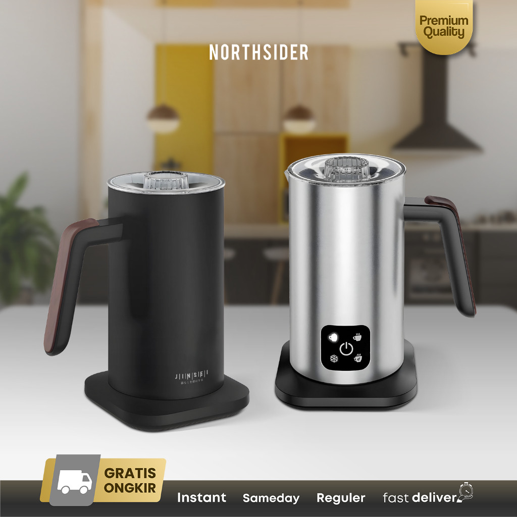 Milk frother steamer Susu elektrik otomatis panas dingin 350ml MF350