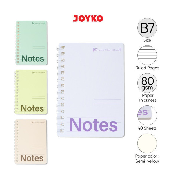 

Ruled Notebook Bergaris JOYKO NB-742 B7/Buku Diary/Buku Agenda/Buku Catatan