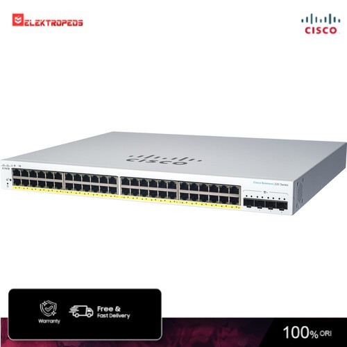 Cisco CBS220-48T-4X 48-Port Gigabit Managed Network Switch with SFP+ - Cisco Switch - Switch - Cisco