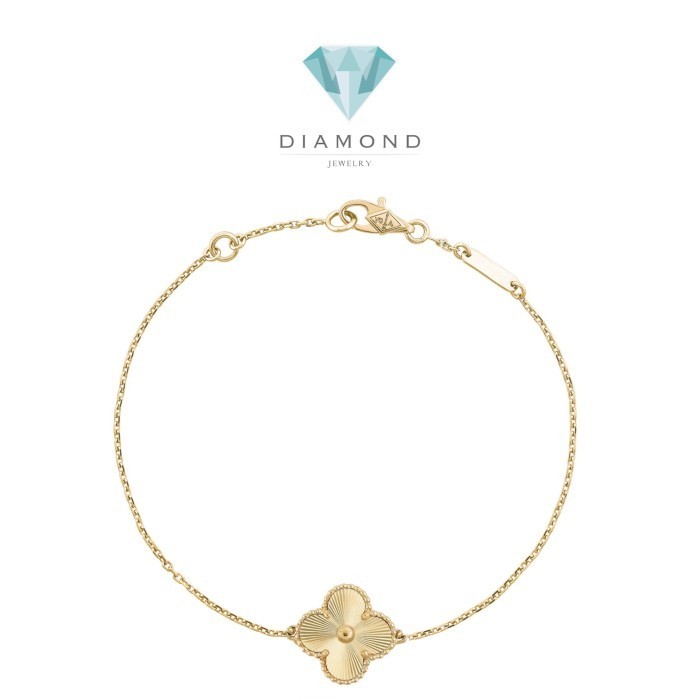 Vintage alhambra gold clover 18K necklace