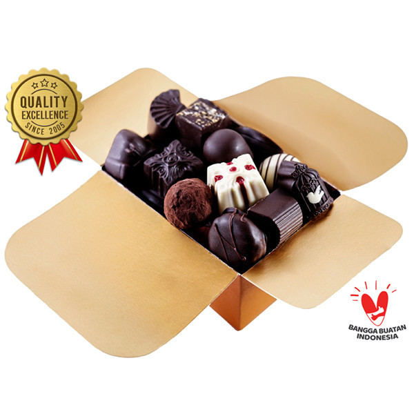 

Chocolate Monggo | Premium Chocolate Pralines Ballotin Box 14 pcs | Kado Gift Exlusive