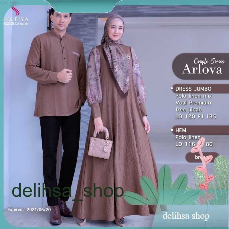 BARU [ NEW ] BAJU COUPLE PRIA & WANITA FASHION MUSLIM// RESWARI - ARLOVA COUPLE BY SHOFIYA GARANSI