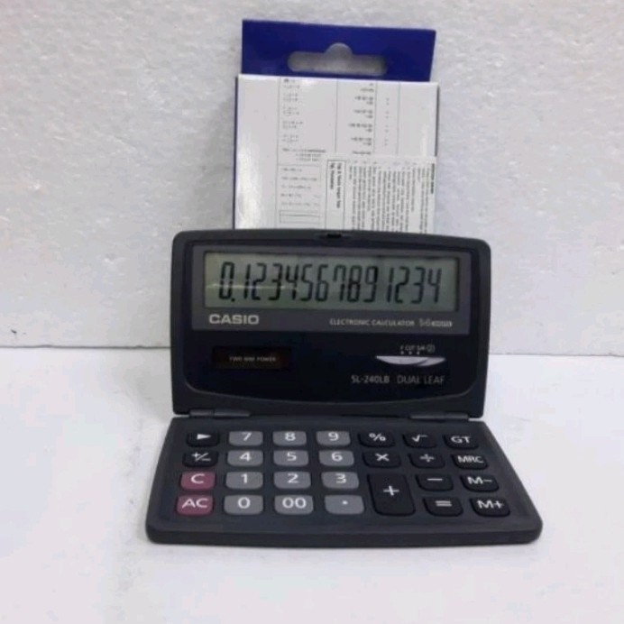 

CASIO CALKULATOR SL 240LB KALKULATOR SAKU LIPAT 14 DIGIT
