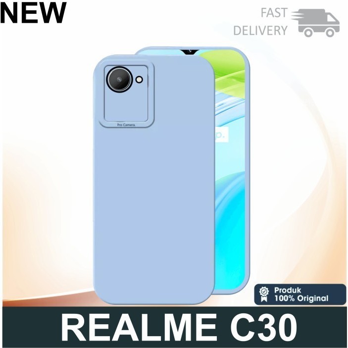 Case Realme C30 (2022) Softcase Premium Macaron Warna Camera Protect - Realme C30, Hitam