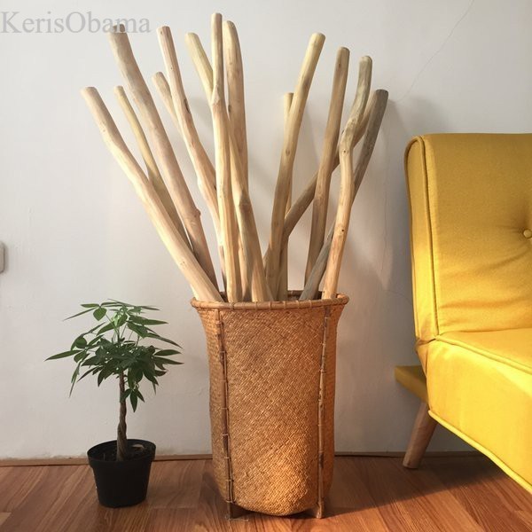 

Ranting kayu macrame teakwood dahan kayu jati asli halus siap pakai murah
