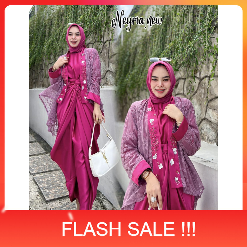 PROMO SETELAN KONDANGAN PESTA NEYRIA DRESS MUSLIM PESTA NIKAHAN