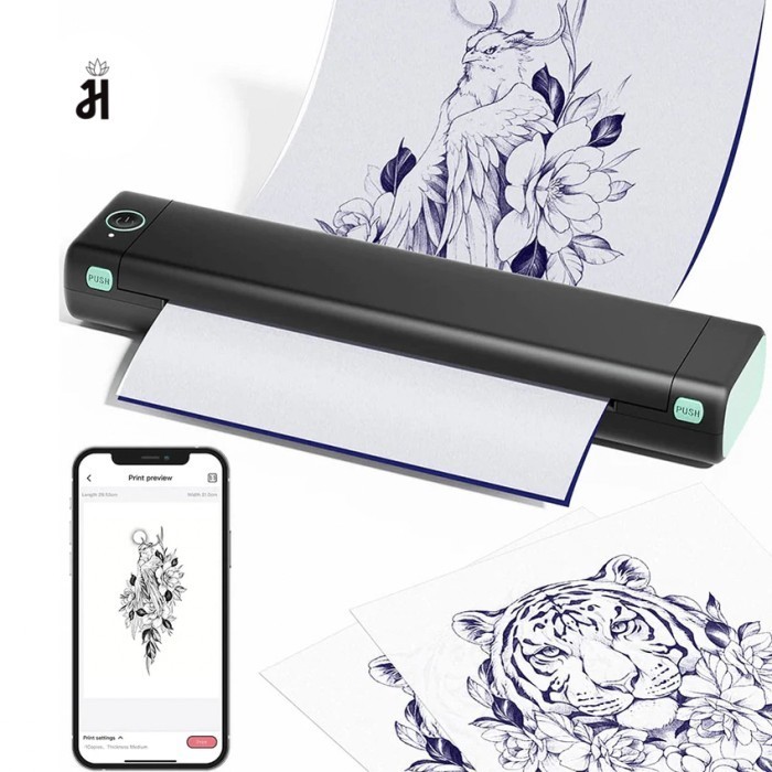 

PROMO!! -Stencil Printer Thermal Tattoo Bluetooth Portable A4