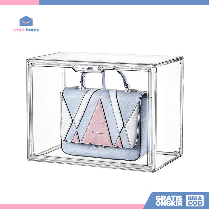 Kotak Display Tas Buku Mainan Akrilik - Bag Book Toys Acrylic Box