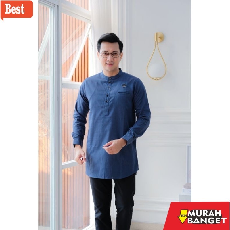 Baju muslim lengan panjang- Baju Koko Kurta Dewasa Lengan Panjang by Ilnaaf
