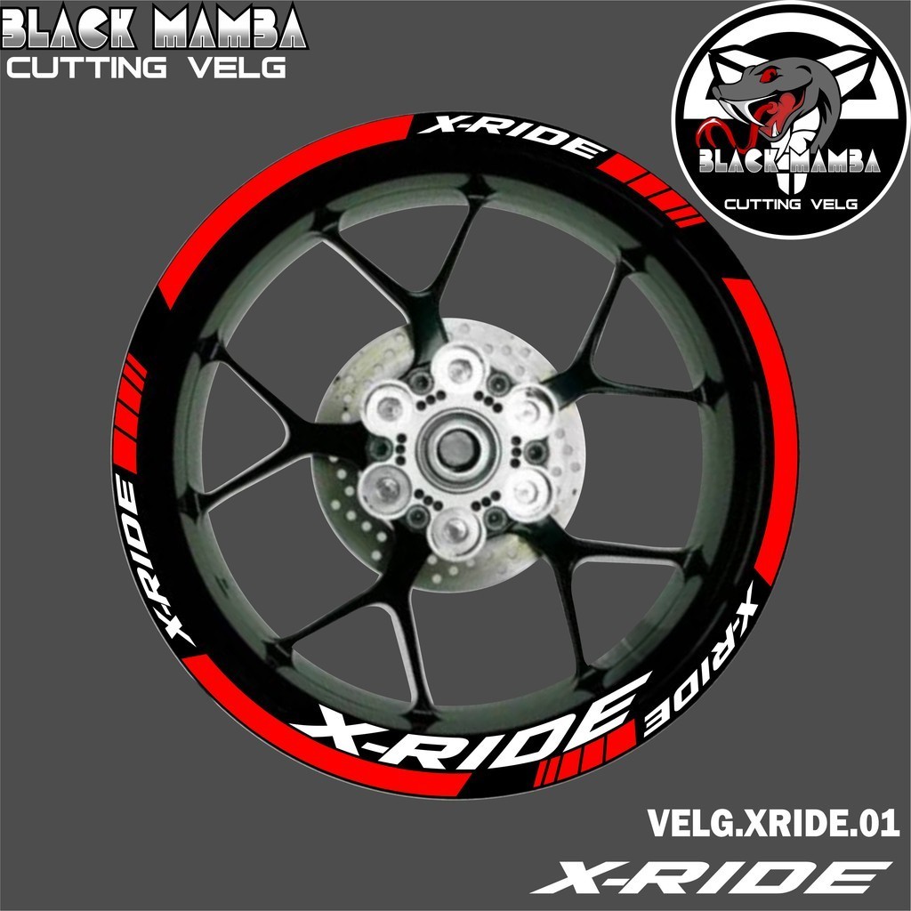 (COD) CUTTING STICKER VELG XRIDE- STIKER LIS LIST VARIASI BAN/VELG YAMAHA XRIDE 01