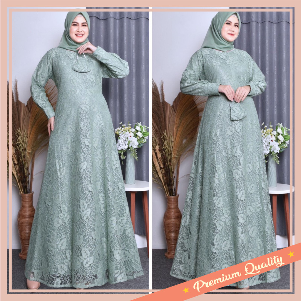 Gamis Kekinian Remaja Anak Dewasa Murah Keren / Azuma Gamis-Dress kondangan Burkat Premium Pakaian G