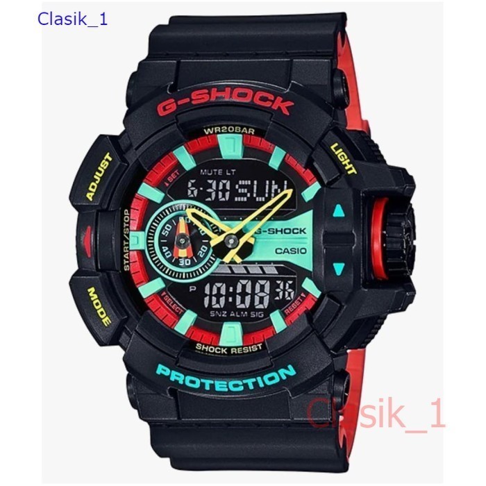 Original 100% Casio G-Shock GA-400CM-1ADR - Jam Tangan Pria - Hitam Garansi Resmi 2 tahun