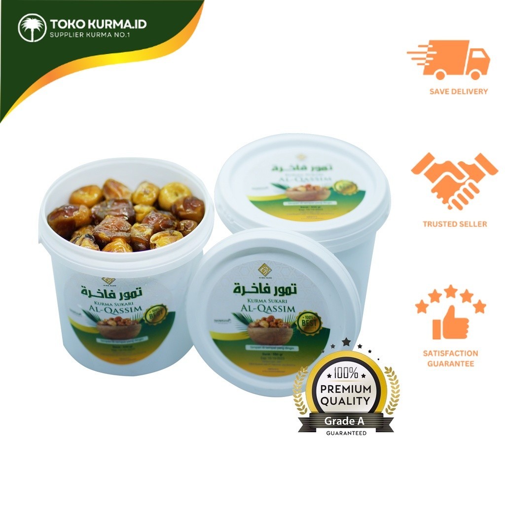 

Kurma Sukari Al Qasim Ember 850 gr Premium | Kurma Premium Asli Original | Oleh Oleh Haji dan Umroh - Toko Kurma ID