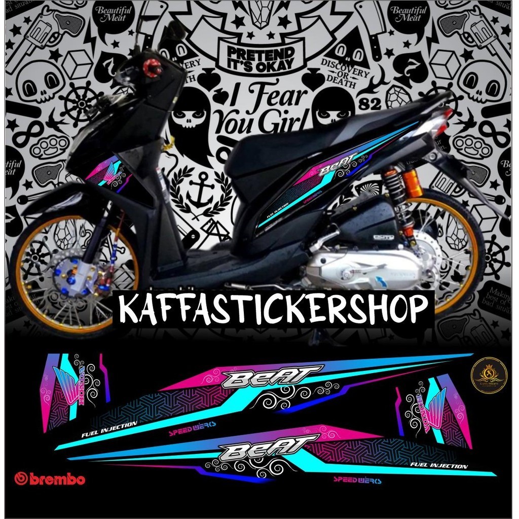 STIKER STRIPING BEAT FI INJEKSI STICKER LIST BODY MOTOR BEAT FI STIKER LIST VARIASI POLET LIST TOSCA
