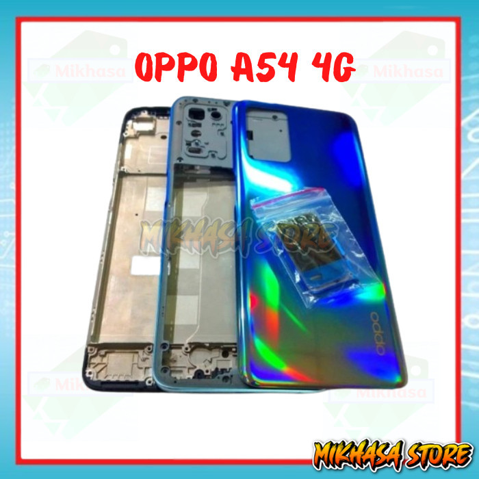 Backdoor + Bezel + Frame Oppo A54 Tulang Tengah Casing Tutup Belakang Mesin Kesing Oppo A54