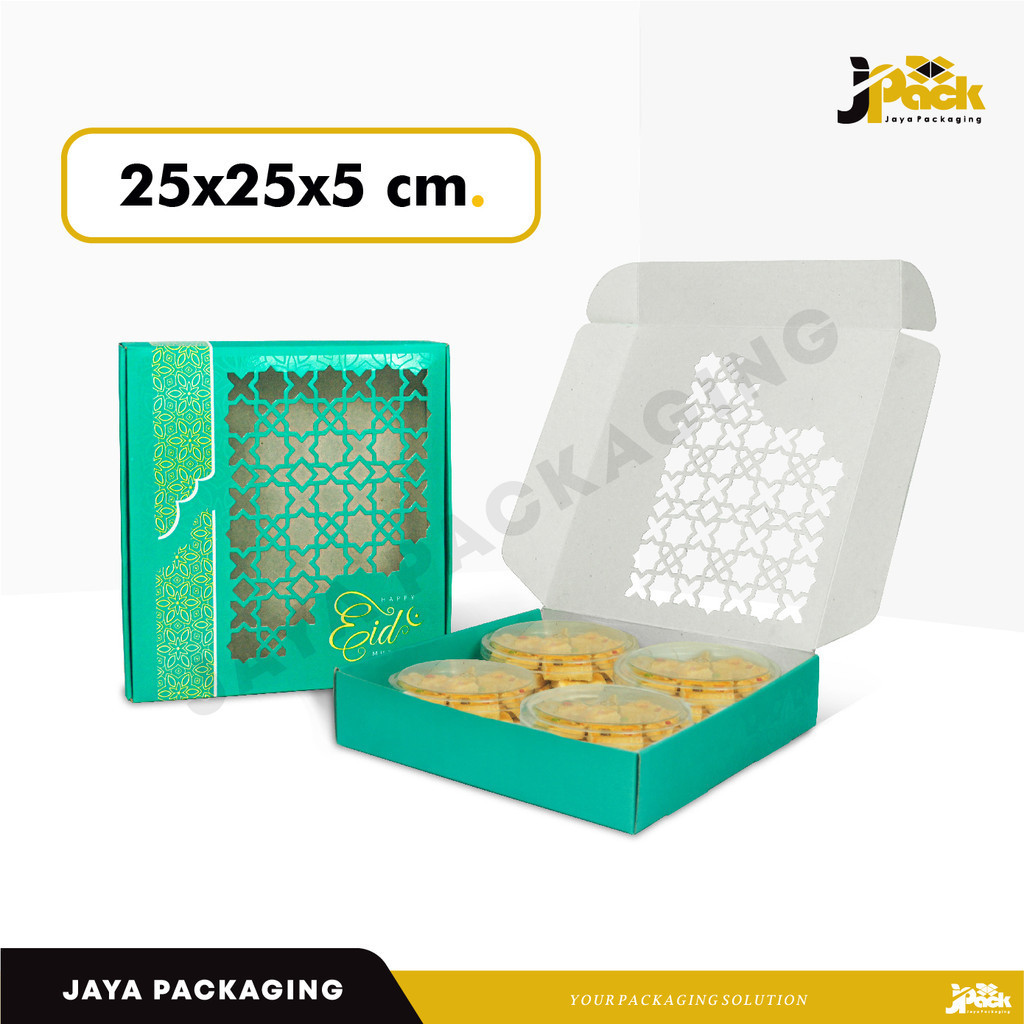 

Box Kuker Premium 250 gr Isi 4 Toples Bulat (25X25X5) + Motif Lubang Krawangan