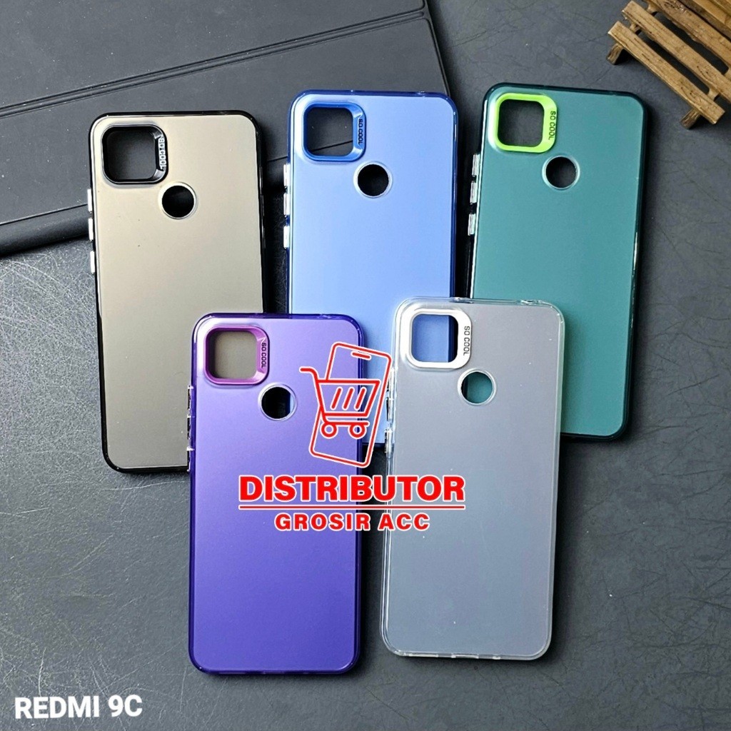 Liliho ACC REDMI 9C CASE IMD  PLATE HOLOGRAM CASE SOCOOL REDMI 9C SOFTCASE  TERBARU HYBRID