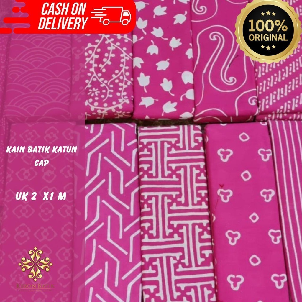 Kain Batik Cap warna Pink Fanta 2402130001