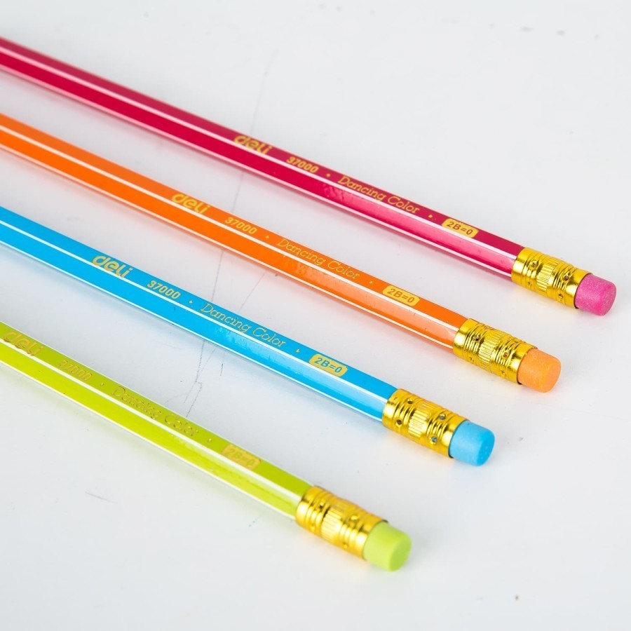 

Pensil Graphite Pencil 2B Deli dengan penghapus - E37000