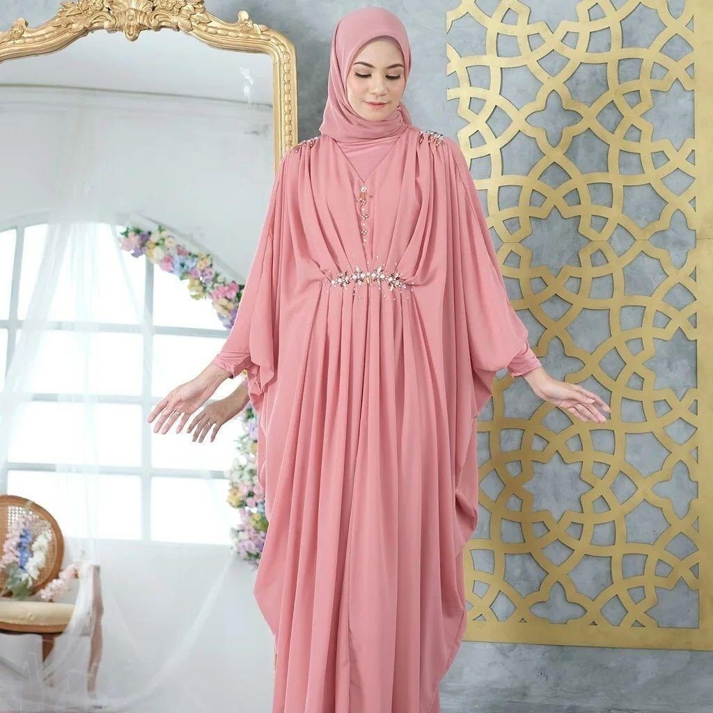 Shabira Kaftan Gamis Wanita Kekinian Abaya Turky Kaftan Ceruty Baby Doll Premium Kaftan Mutiara Paye