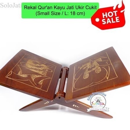 

Rekal Kayu Jati Ukir Cukit Finishing Halus | Rehal Rak Quran Minimalis murah
