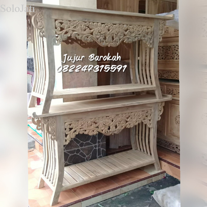 

Meja Altar Kayu Jati Ukir MENTAH Meja Rias Konsul Kayu Ukir murah