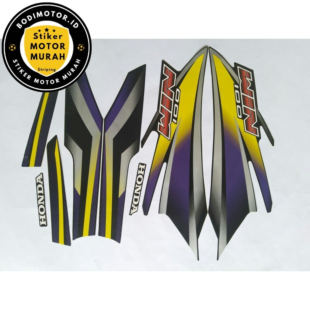 stiker striping list polet honda win 100 2004 hitam