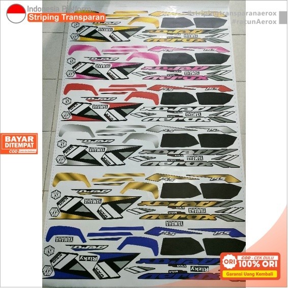 STRIPING STIKER NEW AEROX CONNECTED 2021 NVX 155 ORIGINAL VARIOUS COLOR PREMIUM