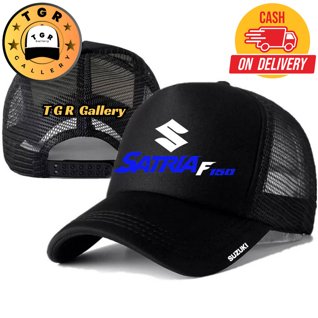 TGR Gallery Topi Trucker SATRIA F - Topi Distro SATRIA FU Logo - Topi SATRIA F Premium - Topi Pria D