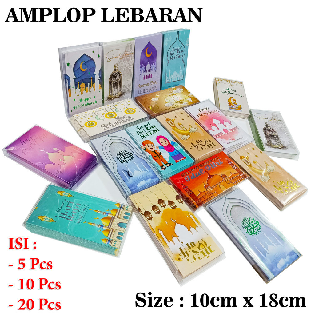 

EXD - Amplop Lebaran Angpao Lebaran Idul Fitri Besar Panjang Amplop Karakter Angpao Lucu / Amplop Lebaran Isi 5 / 10 / 20