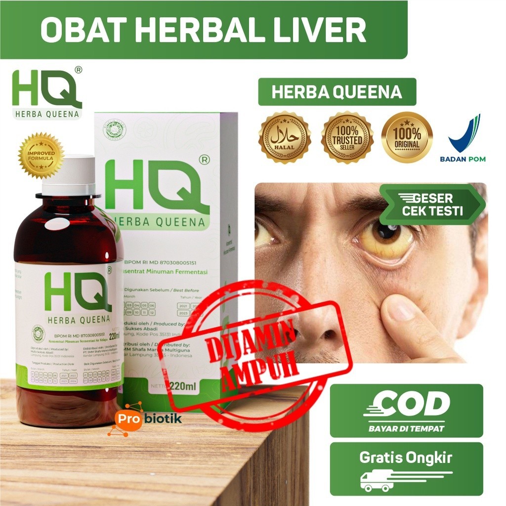 

Obat Liver dan Hepatitis Herbal Resmi Herba Queena Probiotik HQ PRO Asli BPOM HALAL