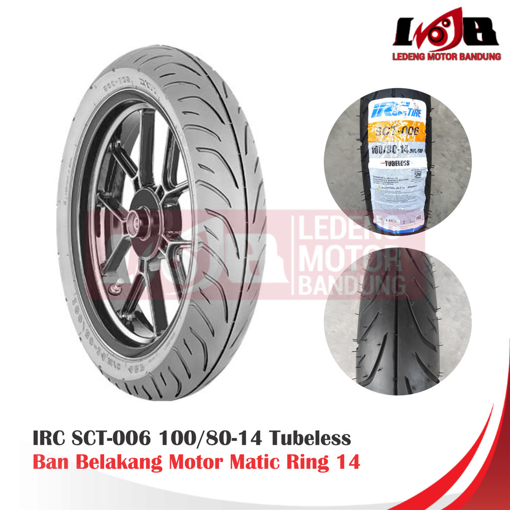 IRC SCT-006 100/80-14 Ban Tubeless Belakang Beat Vario Matic Ring 14