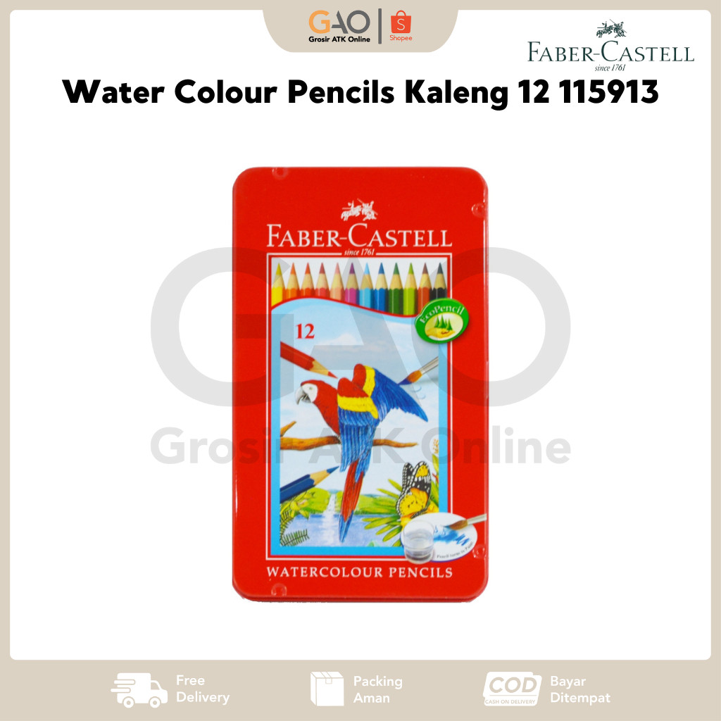 

Water Colour Pencils Kaleng Faber-Castell 12 Warna 115913