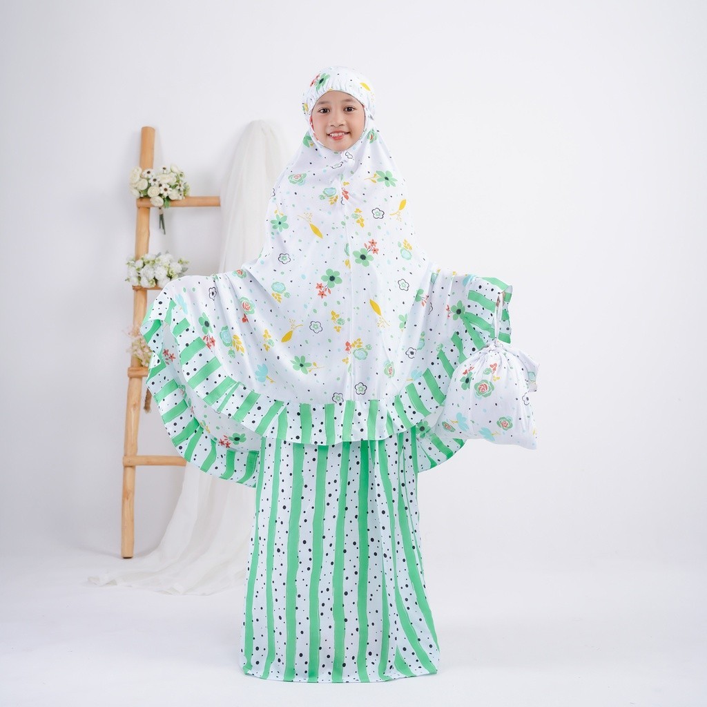 Baju Murah Lebaran Anak Bayi Bahan Bagus Keren / Putri Dania Mukena Anak Rayon Bali LAVINA Rempel