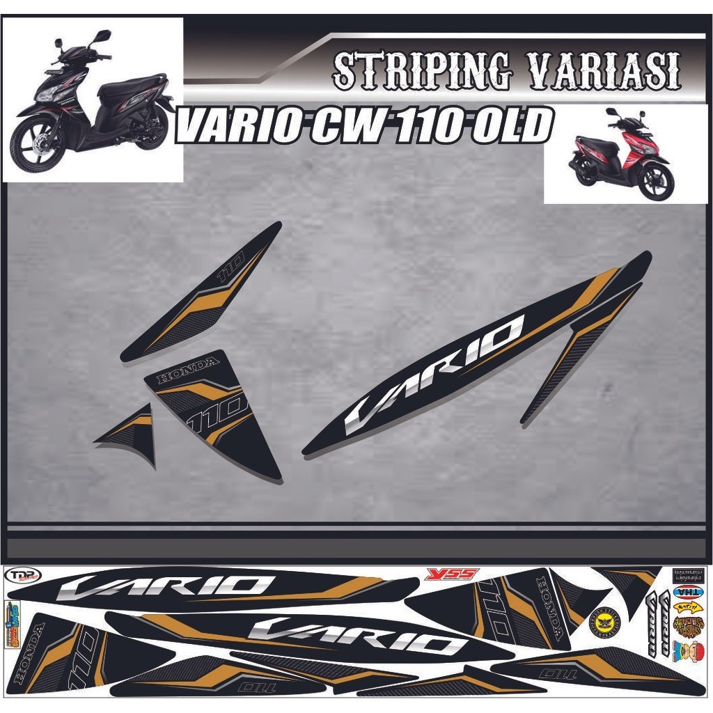 VARIASI STIKER/ STRIPING MOTOR  VARIO KARBU 110 OLD MOTOR VARIO 110 OLD STRIPING STIKER VARIO CW OLD