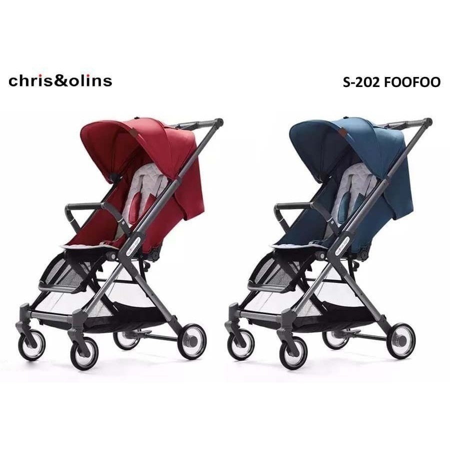 Stroller Bayi - Chris & Olins By Foo Foo Stroller Travelling Cabin Size  | Mudah Dilipat S-202