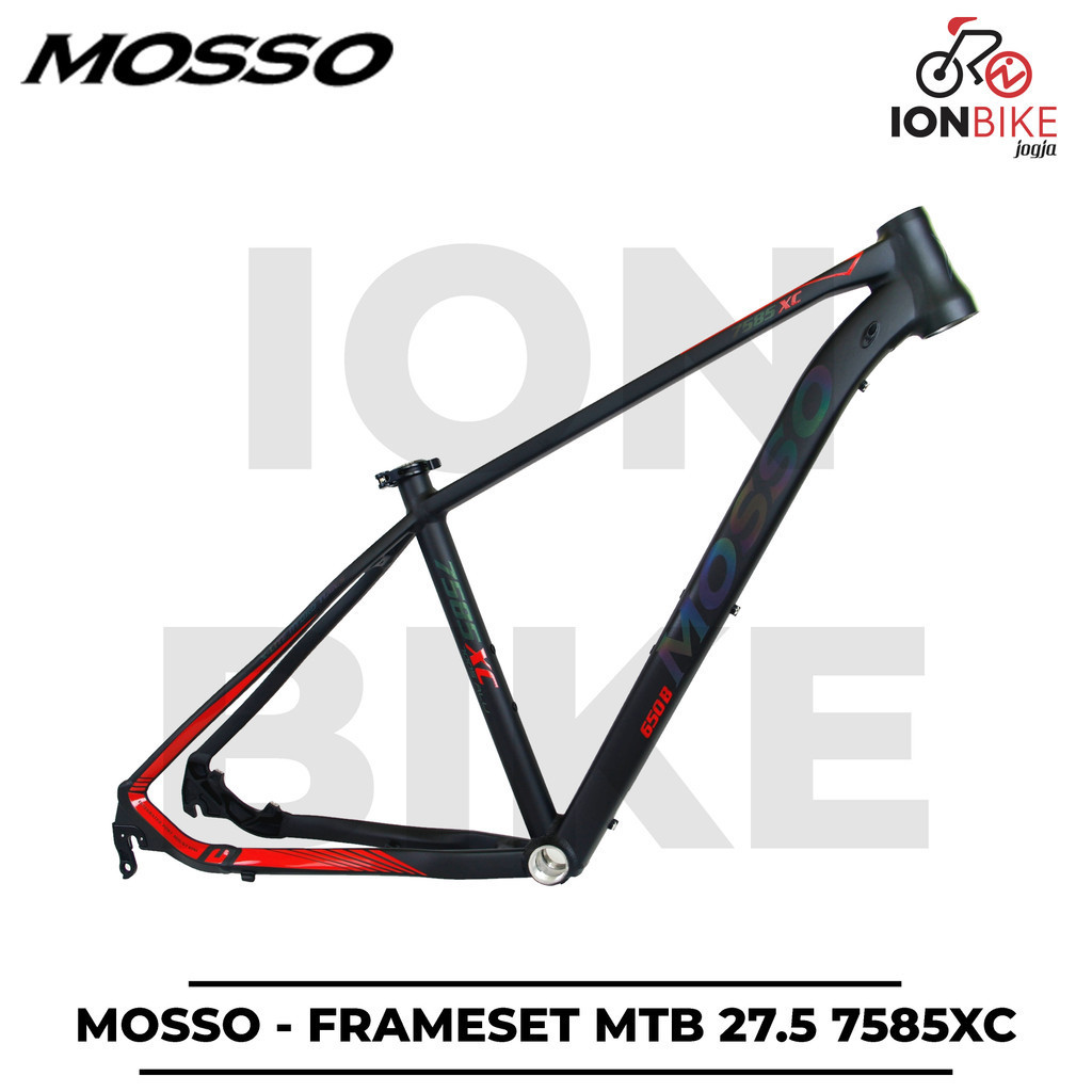 Frame MTB Mosso 27.5 7585XC Alloy Superlight Black Red 7585 XC Ringan Murah Frameset Frame Set Seped