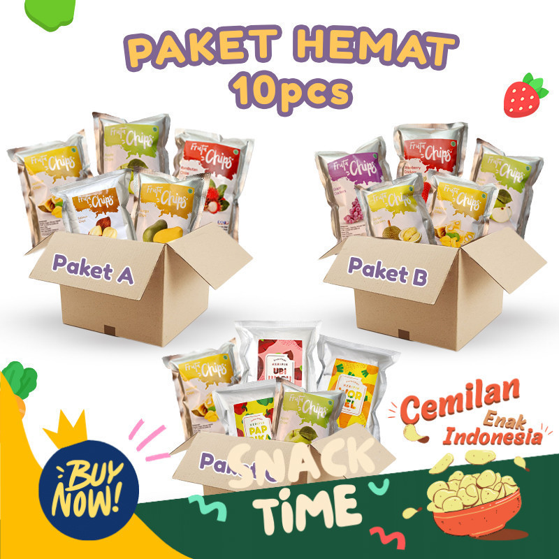 

Special Diskon APELICIOUS BARU Paket HEMAT 10pcs KERIPIK (Buah, Sayur, KRUPUK Buah)