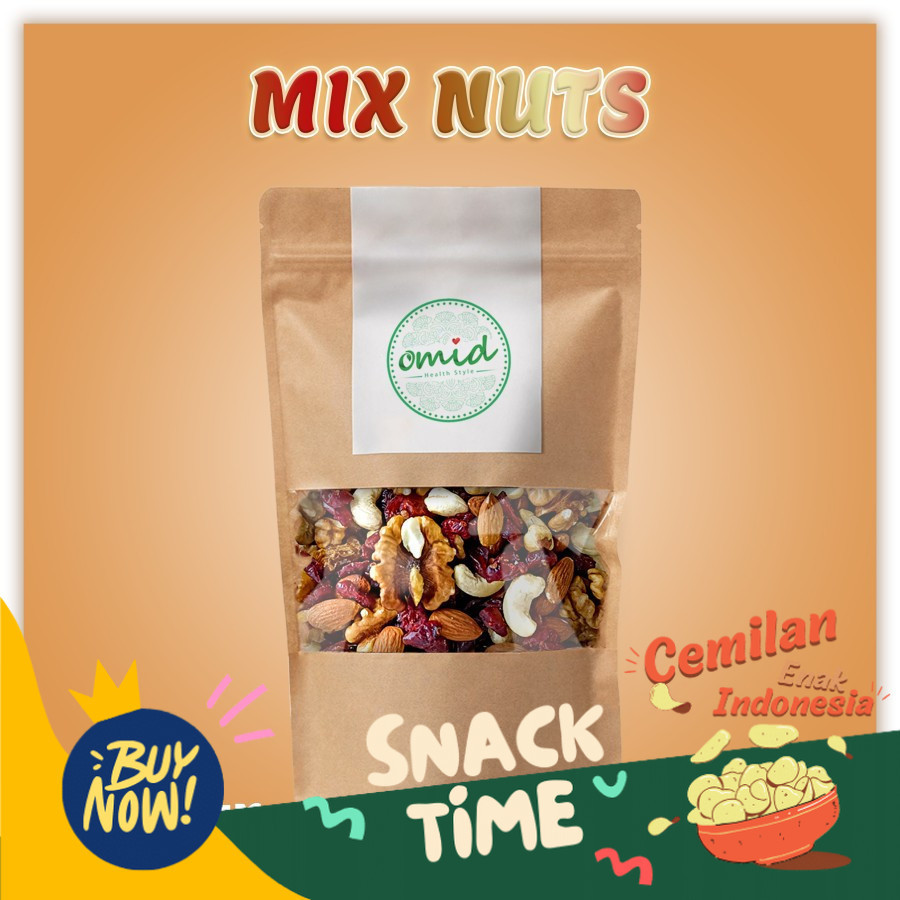 

Special Diskon 300 gr - Mix Nuts / Mixed Nuts | Campuran 3 Jenis Kacang & 2 Buah Kering