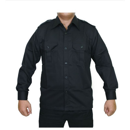 Baju Pdl Tangan Panjang Polos Kemeja Hitam Putih Biru Dongker Nevi Merah Seragam Kerja Kantor