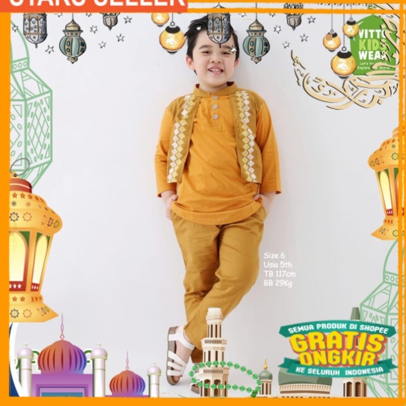 SET KOKO KURTA AHSAN " VITTO/ Pink Dusty Fanta Merah muda